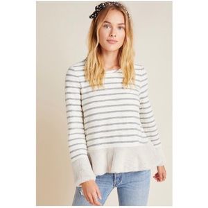 NWT Anthropologie Astor Fur trimmed Pullover